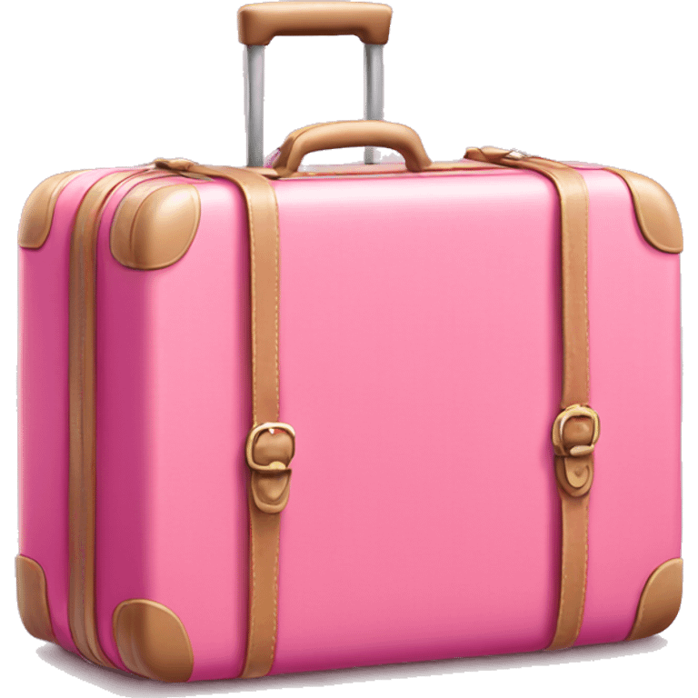 Pink designer suitcase  emoji