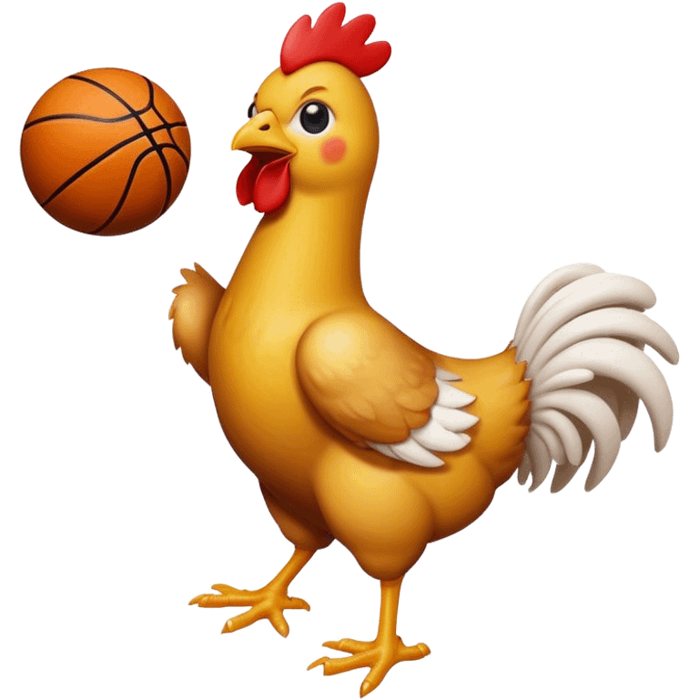 chicken play basketball emoji