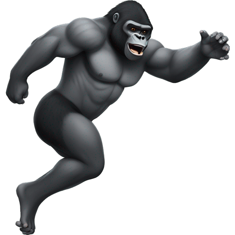 Buff Gorilla doing a backflip emoji