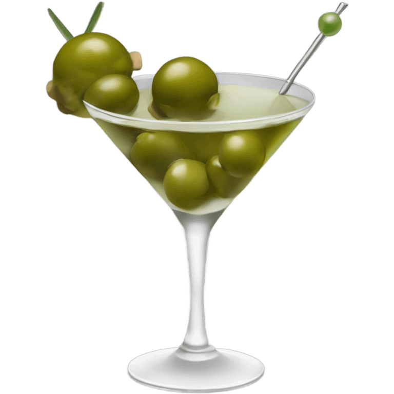 dirty martini with green olives in it emoji