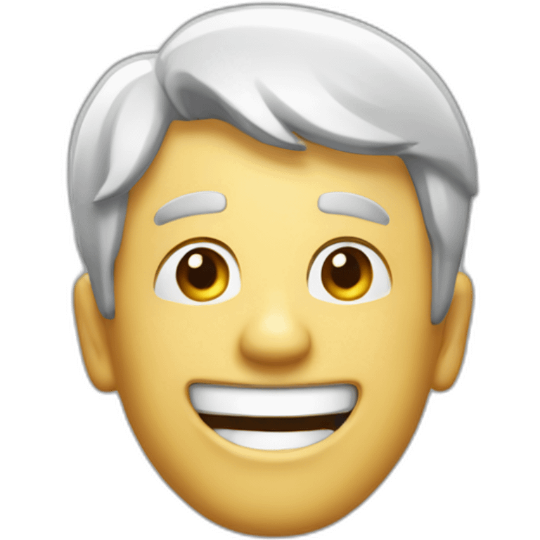 un homme explosant de rire emoji