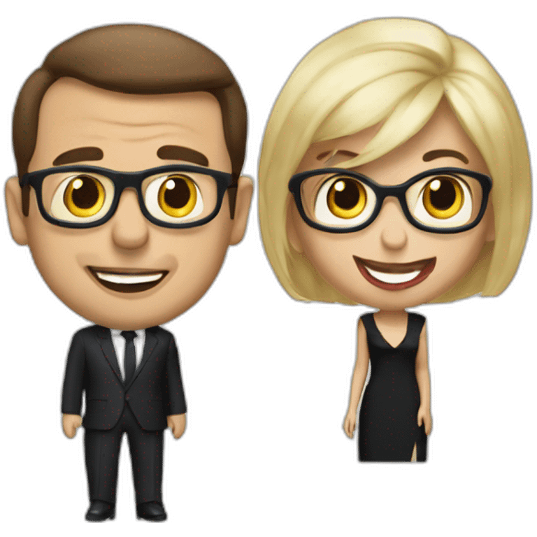 Bisou macron et brogitte emoji