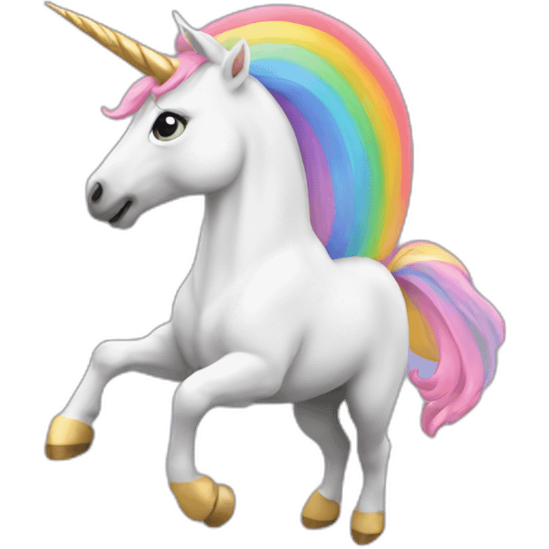 Unicorn-going-up emoji