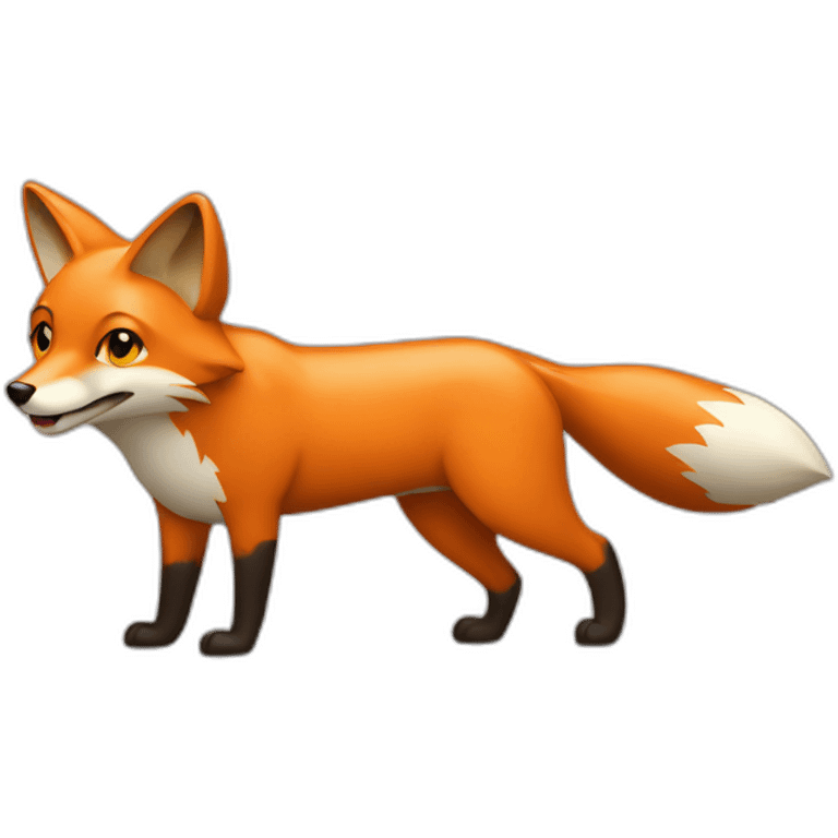 Fox on computer emoji