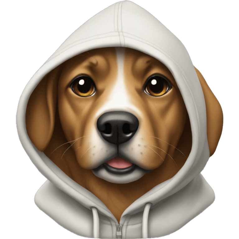 dog wearing hoodie emoji