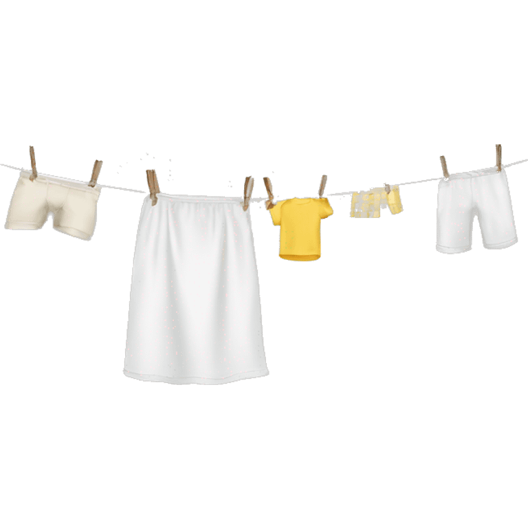 Washing line with  emoji