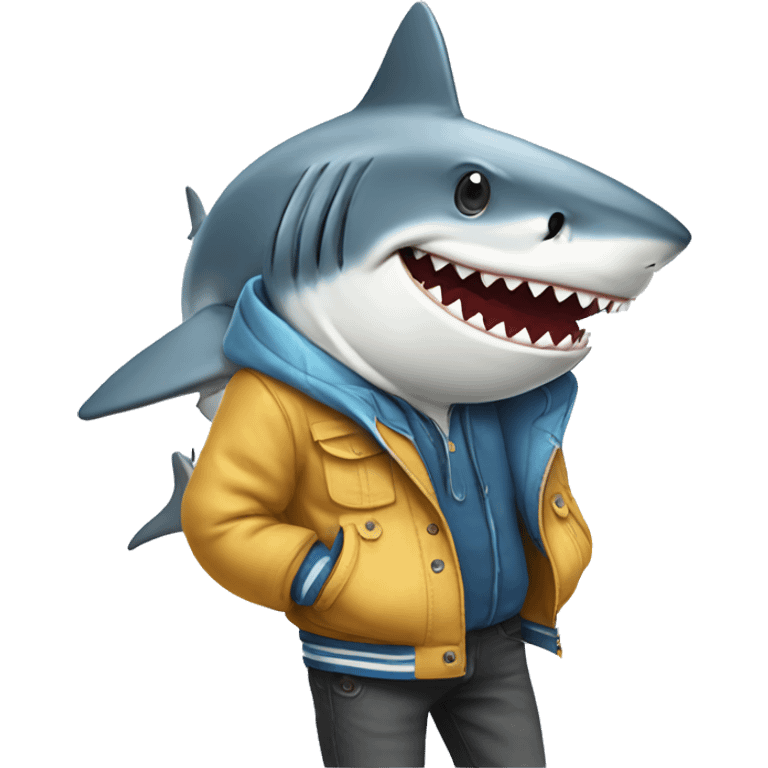 Shark whit clothes emoji