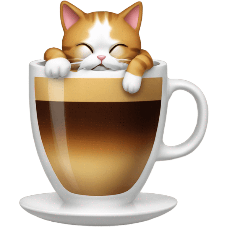 Cat drunks espresso emoji