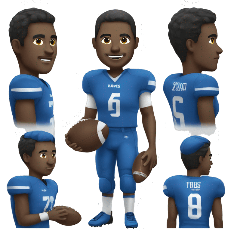 a football player in a blue uniform emoji