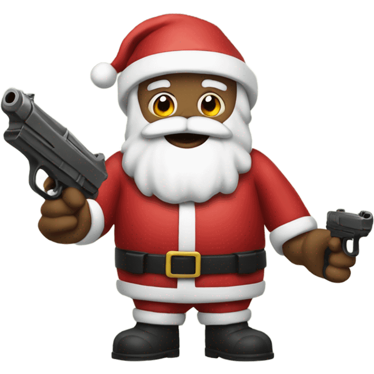 Santa holding a toy gun emoji