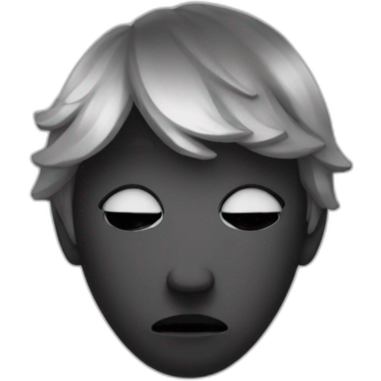 Sad-emoji-with-black-hearths emoji