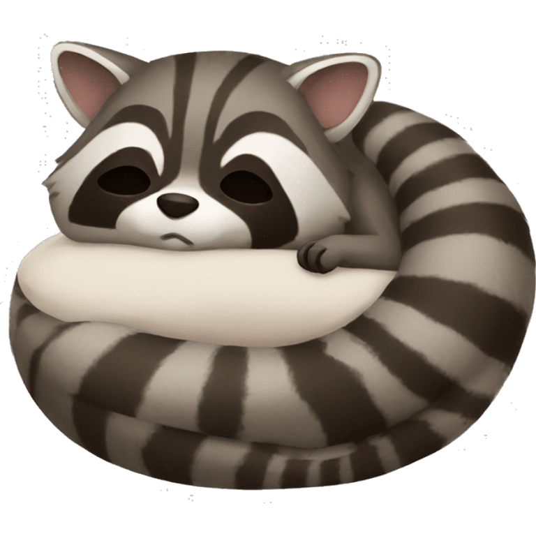 Raccoon sleep emoji