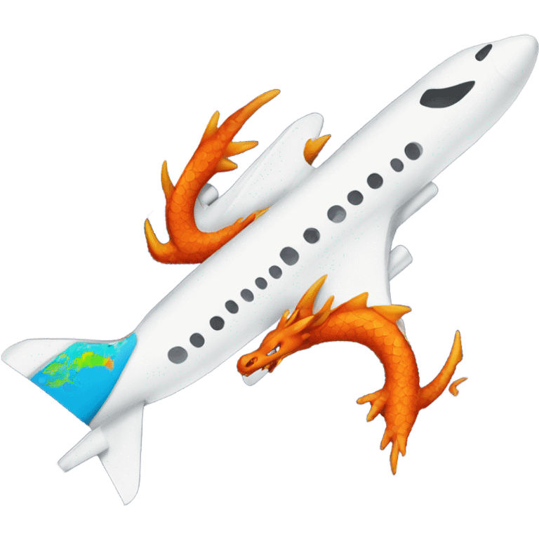 Dragon on a plane emoji