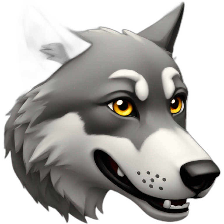 WOLF BLACK CRY emoji