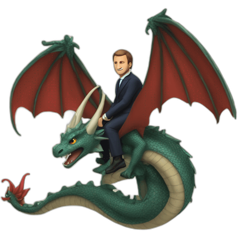 macron on a dragon emoji