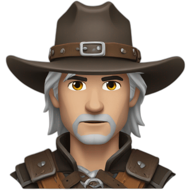 Geralt of Rivia with cowboy hat emoji