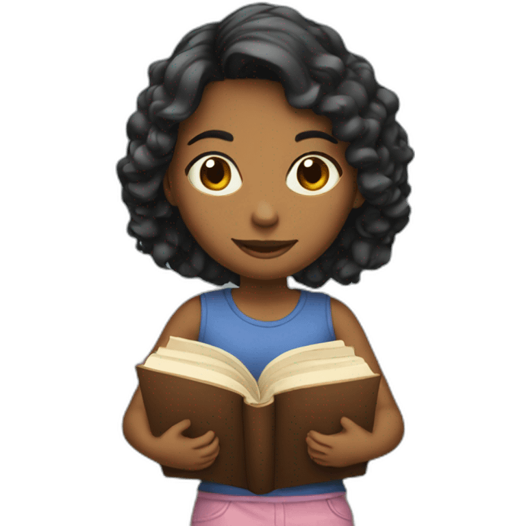 Girl with books emoji