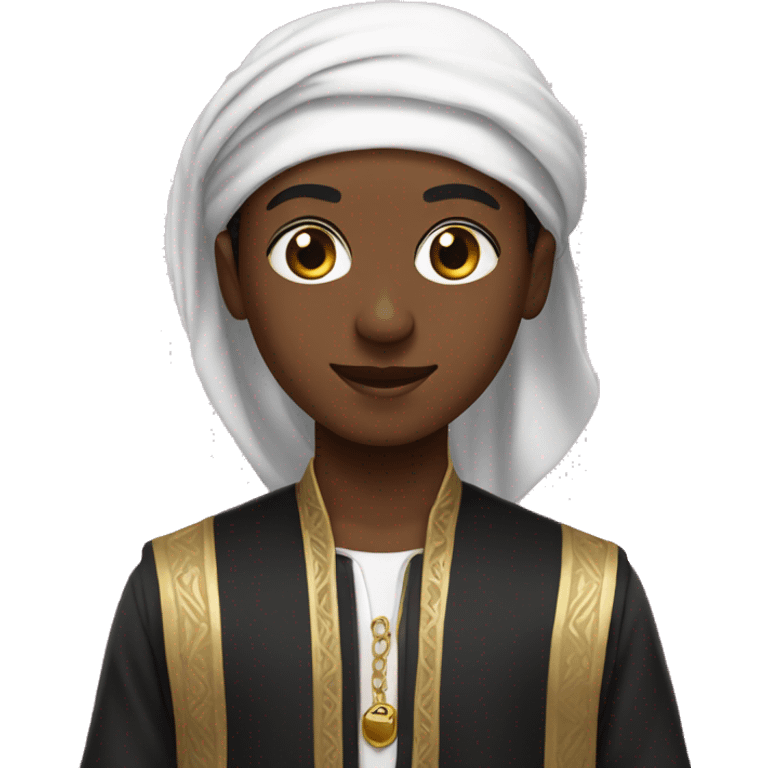 a young black boy sheik witht pink habib emoji