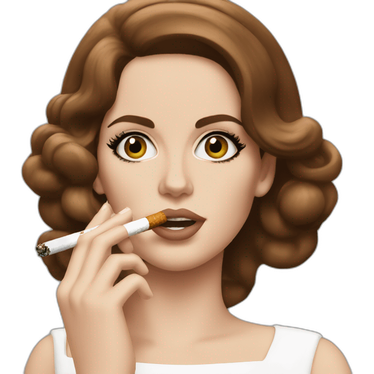 Lana del rey charismatic holding her cigaret emoji