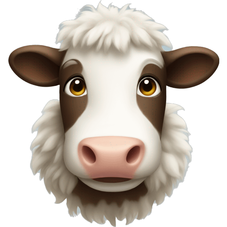 fluffy cow  emoji