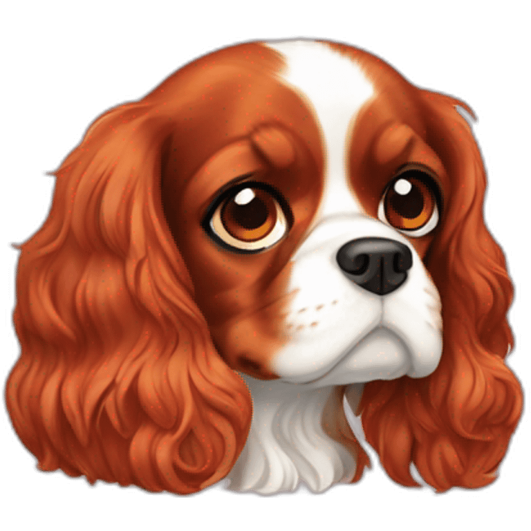 ruby cavalier king charles spaniel emoji