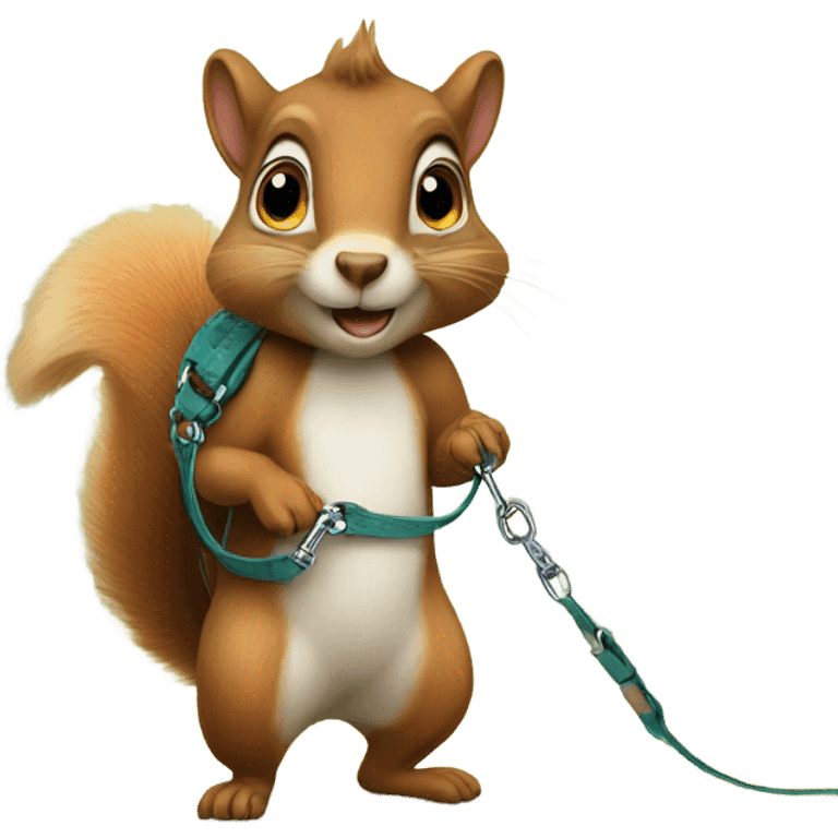 Squirrel with a leash emoji