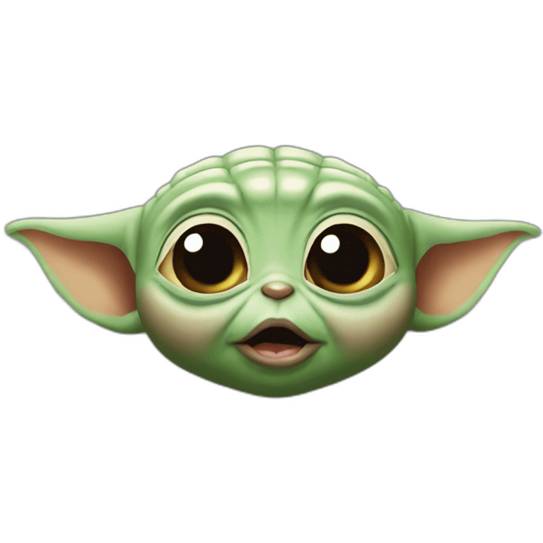 baby yoda with big lips emoji