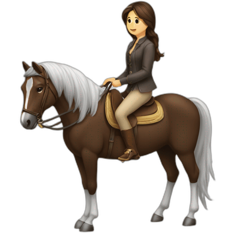 femme brune queue de cheval emoji