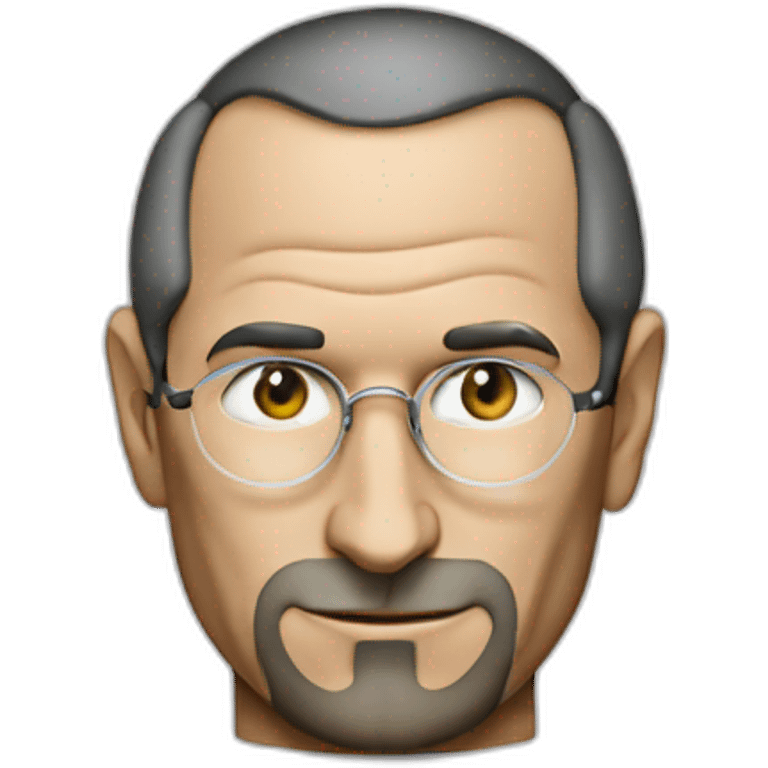 Steve jobs with Apple logo T-shirt emoji