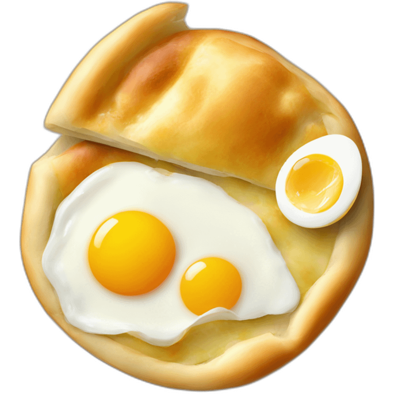 Khachapuri with 2 eggs emoji