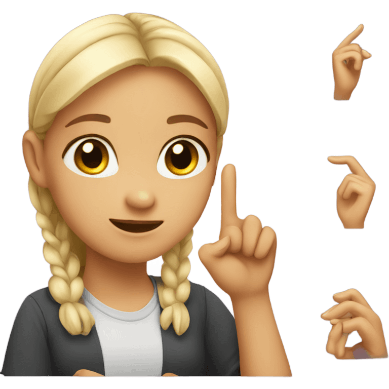 Girl doing sign language  emoji