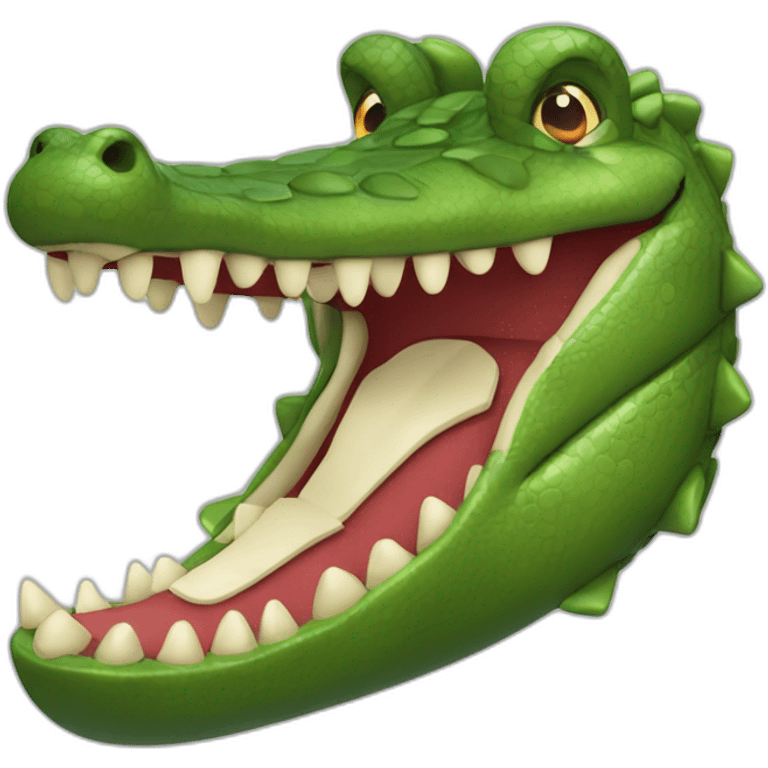 Crocodile avec des gants de boxe emoji