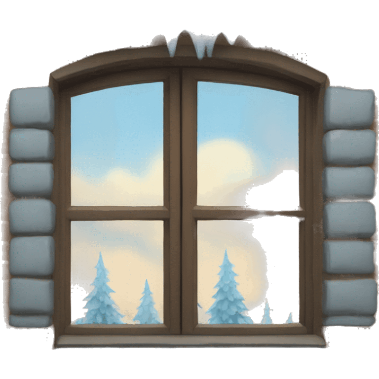 Winter window emoji