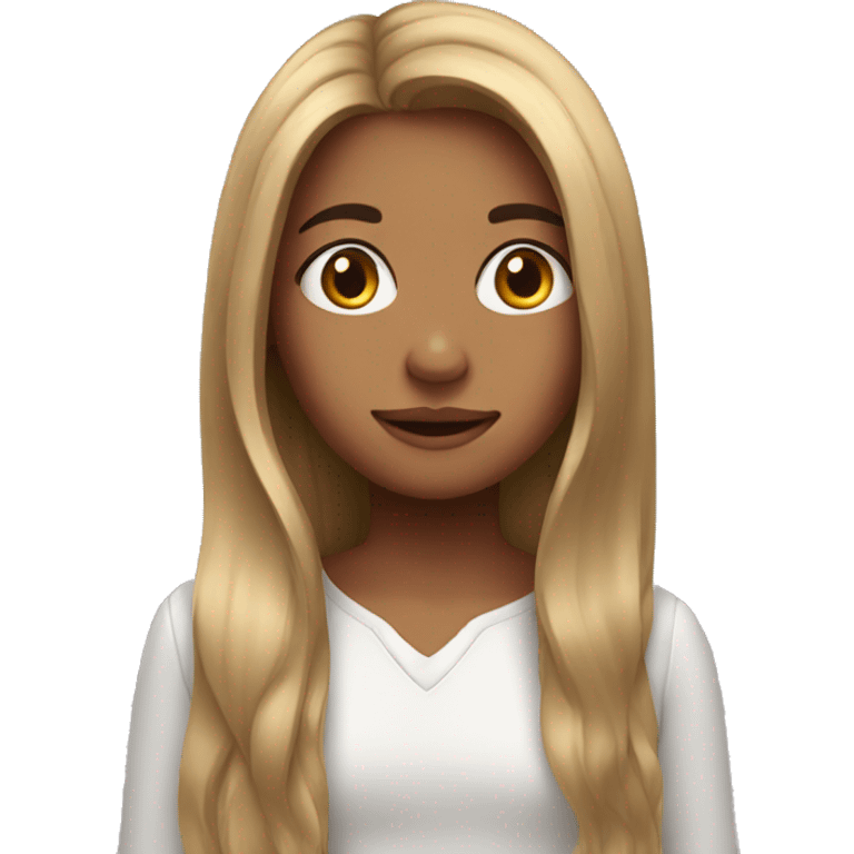 girl, long hair  emoji