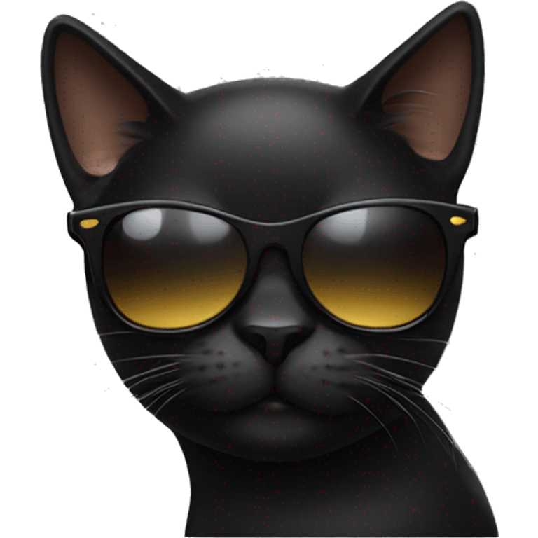 black cat with sunglass emoji