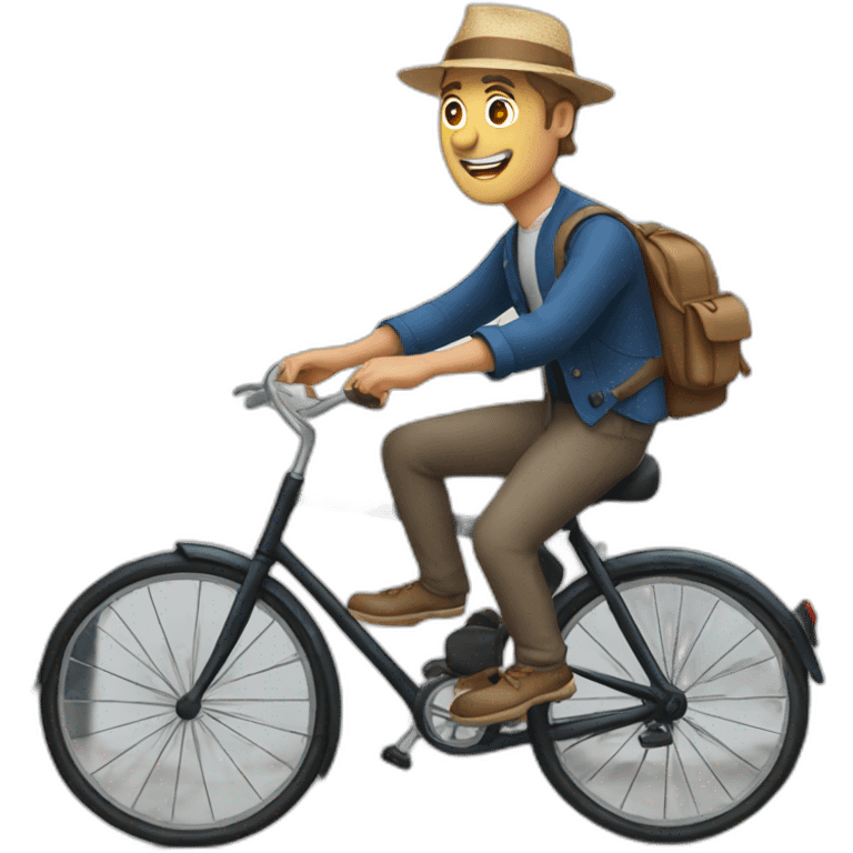 french man on a bicycle emoji