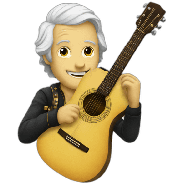 Vianney with a guitar emoji