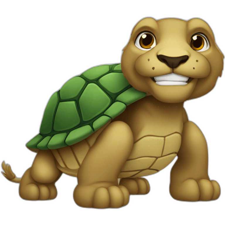 Tortue sur lion emoji