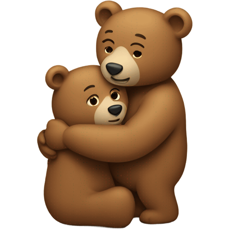 Two bears hugging emoji