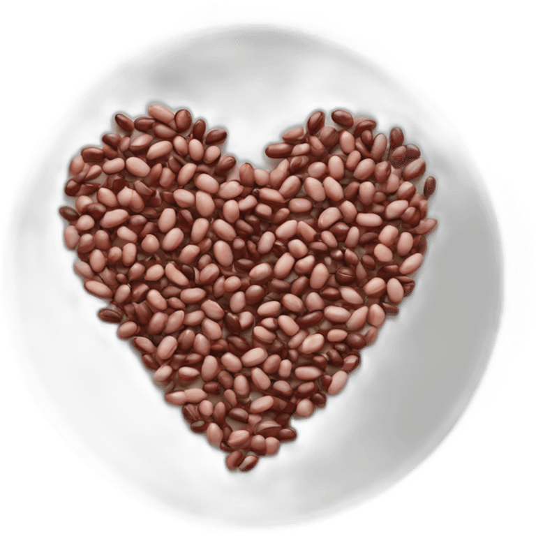 Heart made of beans emoji