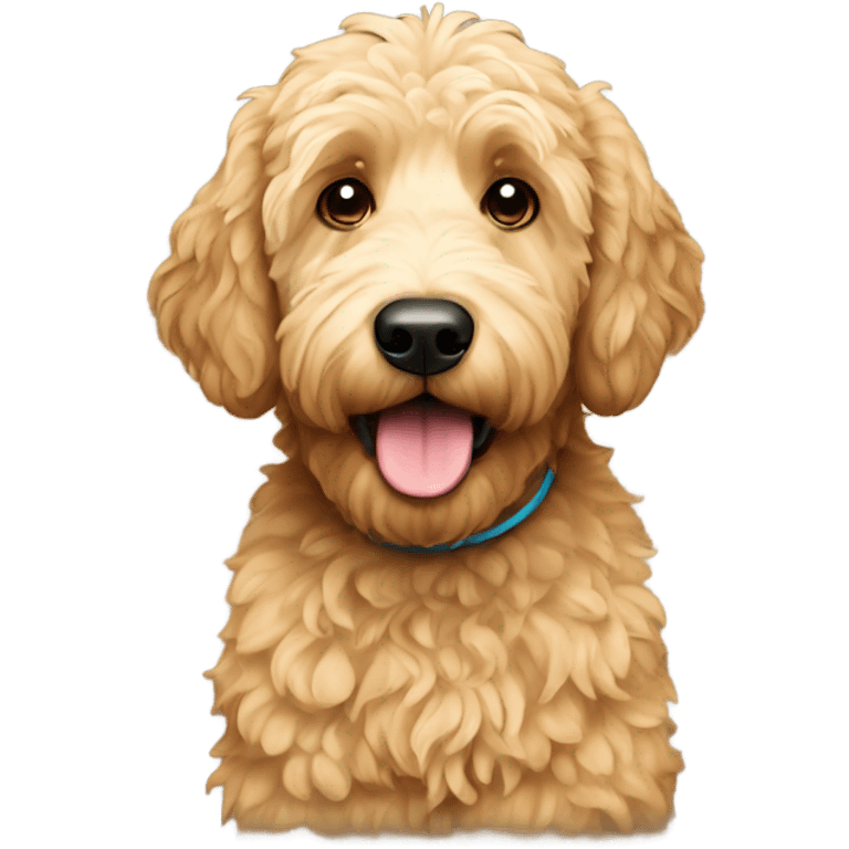 Golden doodle dog emoji