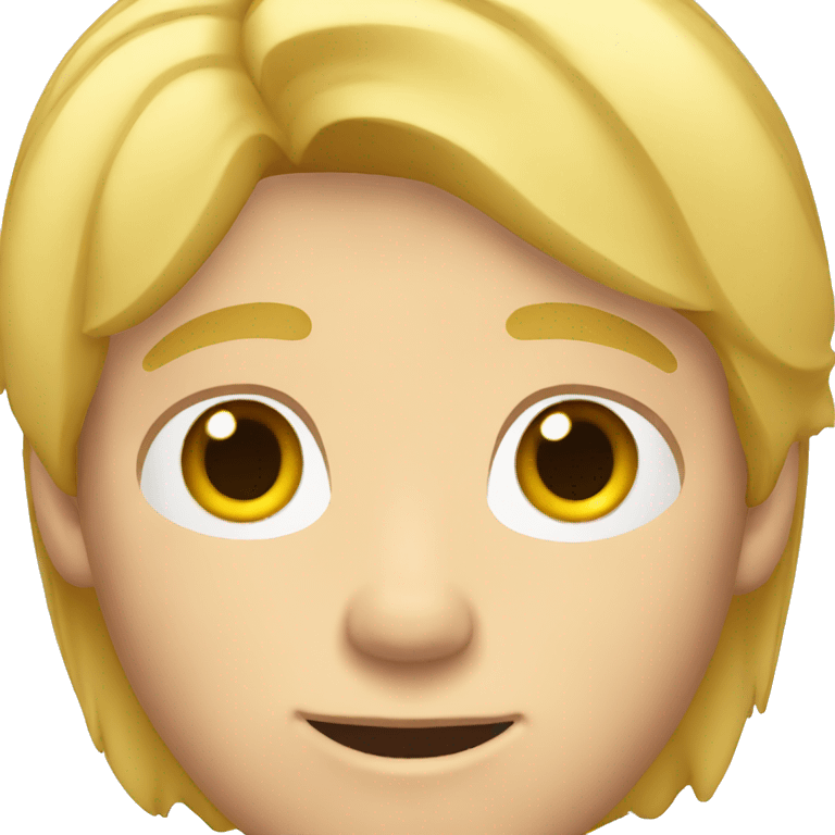 blond guy with middle part hair  emoji