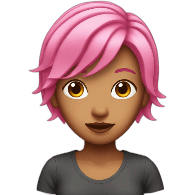 pink hair girl emoji