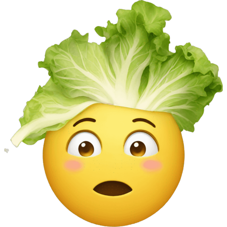 salad face that is saluting with a hand near the forehead emoji