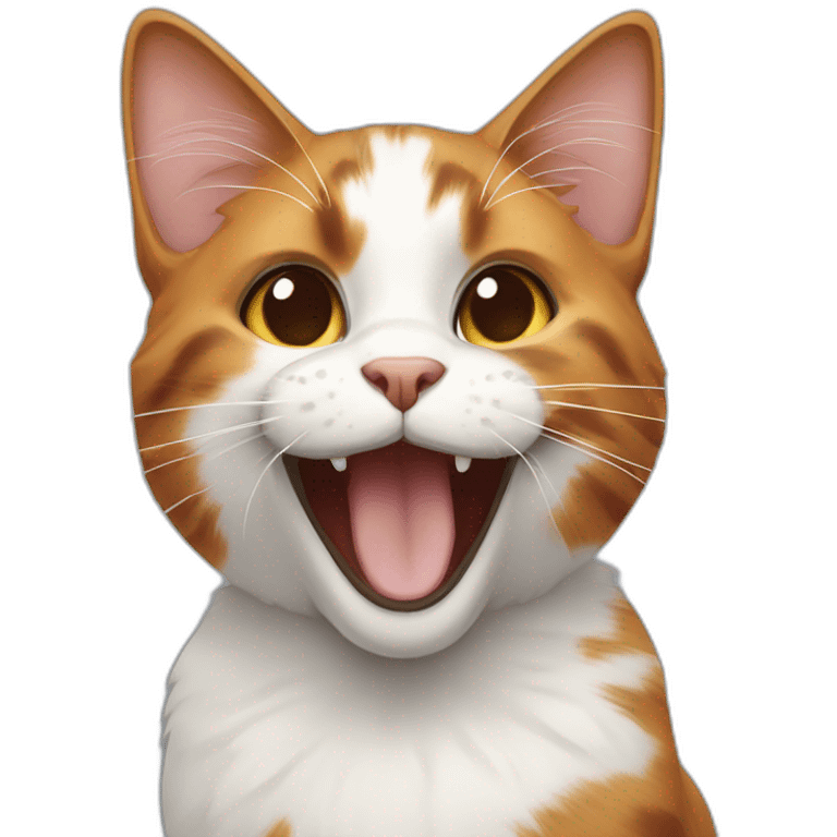 Calico cat very happy emoji