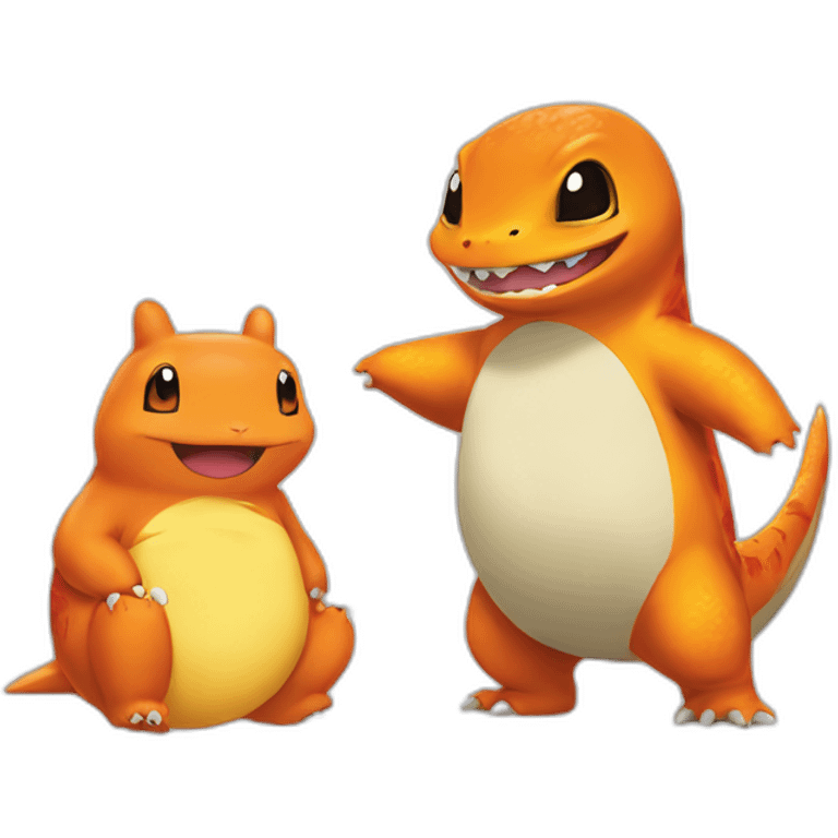 charmander and totoro emoji