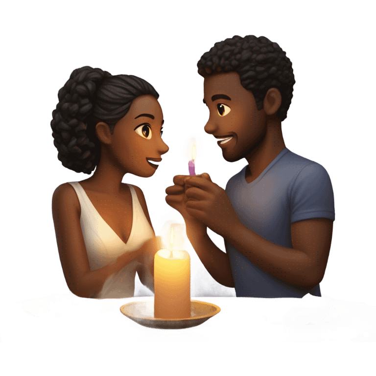 Hyper Realistic Romantic candlelit date emoji