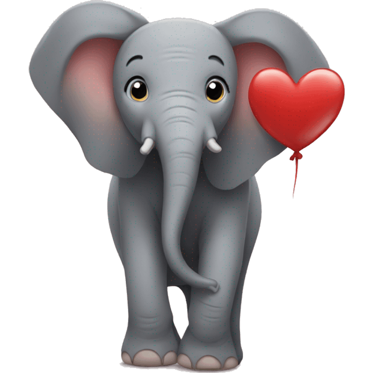 Elephant in love emoji