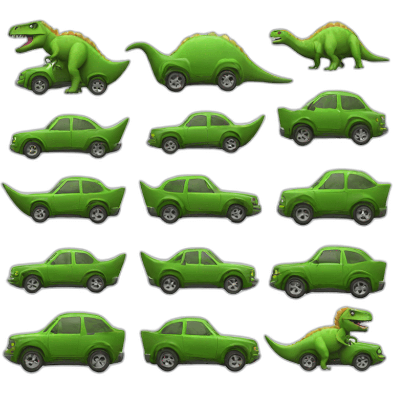 dinosaur car emoji