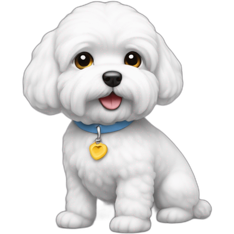 Un bichon frisé blanc emoji